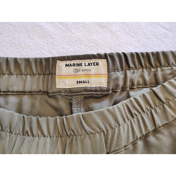 Marine Layer Small Women’s Allison Re-Spun Pant Olive Green Pull On Casual Comfy - Picture 4 of 8